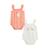 Lot de 2 bodies bébé à bretelles en éponge honfleur Corail 2 - vertbaudet enfant 