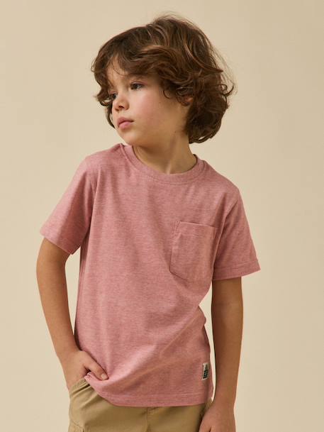 T-shirt rayé garçon - coton biologique Rouge 1 - vertbaudet enfant 