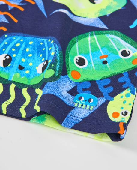 T-shirt garçon en maille avec méduses multicolores Bleu 5 - vertbaudet enfant 