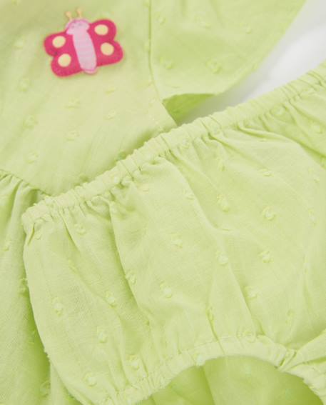 Robe bébé en tissu avec texture à pois Vert 6 - vertbaudet enfant 