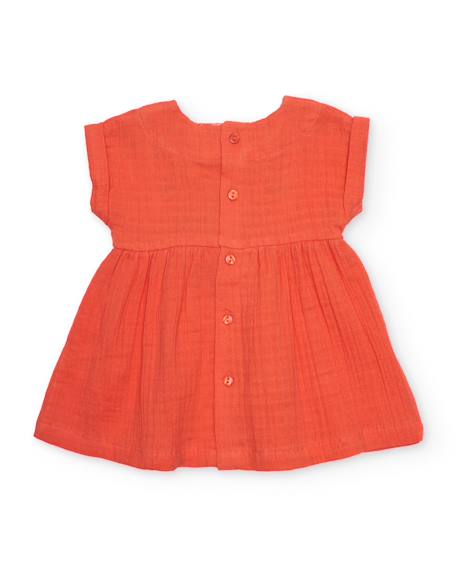 Robe bébé avec bloomer en tissu et motif petite fraise Rouge 3 - vertbaudet enfant 