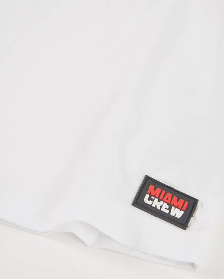 T-shirt garçon en maille avec imprimé sur le devant Blanc 5 - vertbaudet enfant 