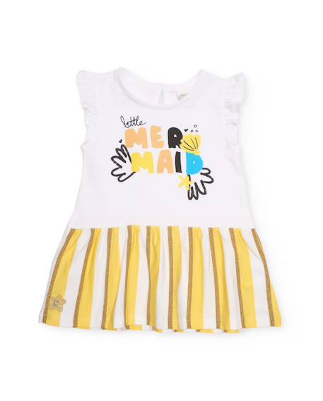 Robe en maille pour fille avec rayures verticales Jaune 1 - vertbaudet enfant 