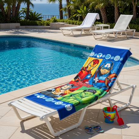 Serviette de plage avec imprimé avengers Bleu 2 - vertbaudet enfant 