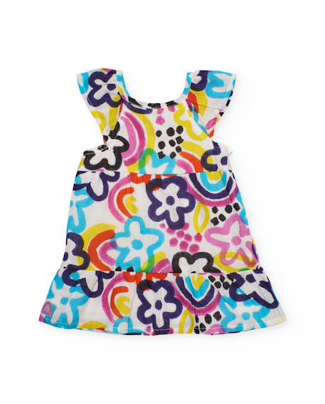 Robe pour fille en toile avec imprimé floral  - vertbaudet enfant