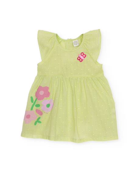 Robe bébé en tissu avec texture à pois Vert 2 - vertbaudet enfant 