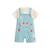 Ensemble salopette bébé en éponge et t-shirt cayo coco Bleu 2 - vertbaudet enfant 