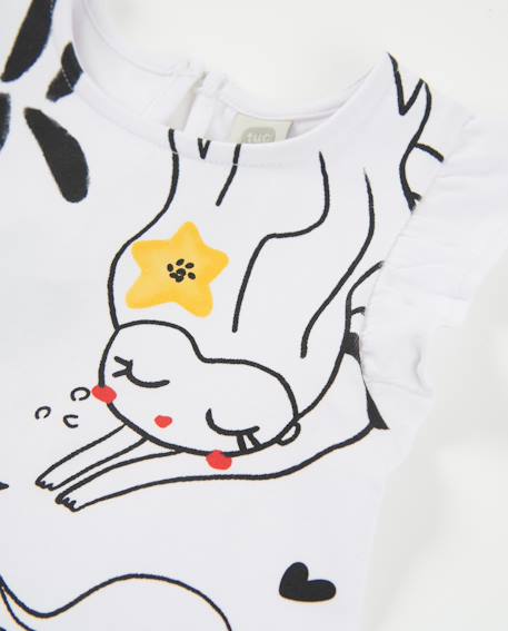 Robe en maille pour fille avec imprimé sirènes Blanc 5 - vertbaudet enfant 