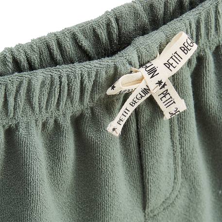 Ensemble enfant t-shirt et short en éponge crocro rigolo Kaki 4 - vertbaudet enfant 
