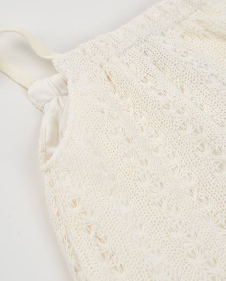 Top fille en maille avec bretelles réglables Blanc 3 - vertbaudet enfant 