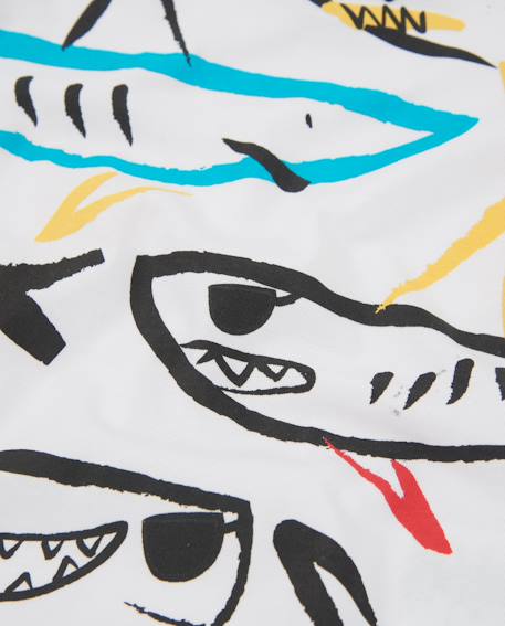 T-shirt en maille pour garçon avec motifs de requins Blanc 5 - vertbaudet enfant 