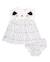 Robe bébé en tissu avec bloomer et motif pois Blanc 1 - vertbaudet enfant 