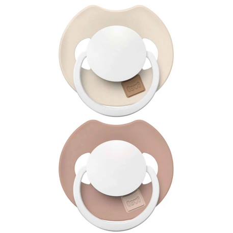 Lot de 2 sucettes bébé dynamique phosphorescente - prime glow Beige 1 - vertbaudet enfant 