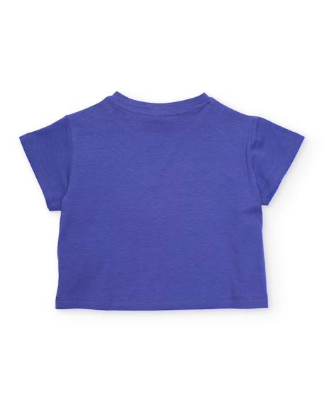 T-shirt pour fille en maille avec imprimé sur le devant Violet 3 - vertbaudet enfant 