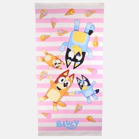 Serviette de plage avec motifs bluey Rose 1 - vertbaudet enfant 