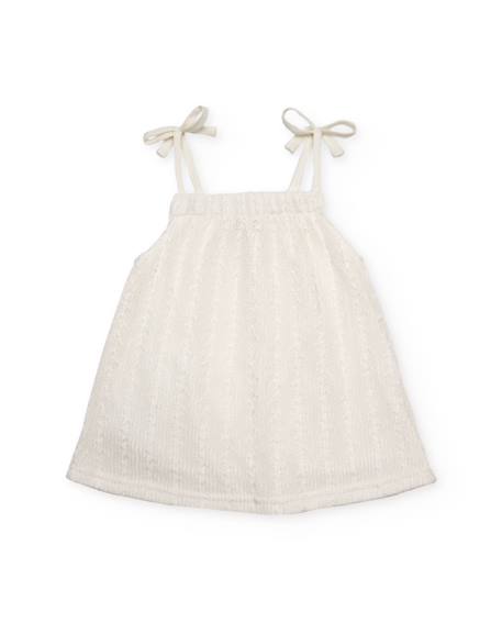 Top fille en maille avec bretelles réglables Blanc 2 - vertbaudet enfant 