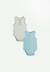 Lot de 2 bodies bébé sans manches en éponge cayo coco Bleu 1 - vertbaudet enfant 