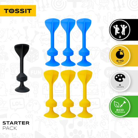 Jeu de fléchettes à ventouses starter pack Bleu/jaune 2 - vertbaudet enfant 
