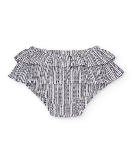Ensemble en tricot pour bébé à rayures Blanc 6 - vertbaudet enfant 