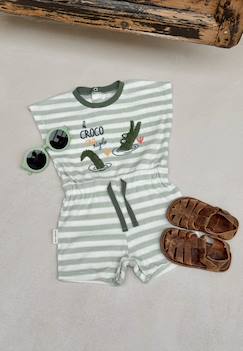 Combishort bébé en éponge crocro rigolo  - vertbaudet enfant