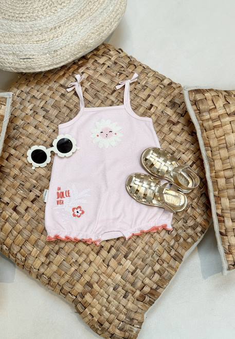 Barboteuse bébé en éponge saona Rose 1 - vertbaudet enfant 