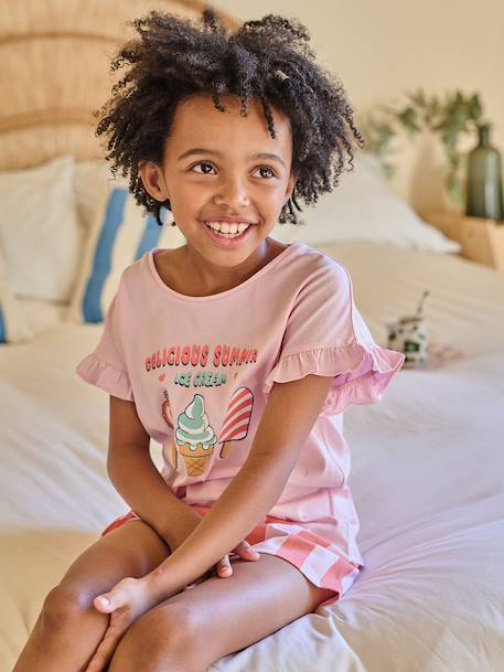 Lot 2 pyjashorts manches courtes fille rose 13 - vertbaudet enfant 