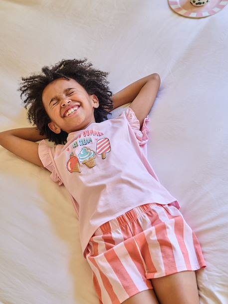 Lot 2 pyjashorts manches courtes fille rose 12 - vertbaudet enfant 