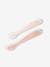 Lot de 2 cuillères ergonomiques d'apprentissage + boîte de transport BLEU/GRIS+ROSE/GRIS 9 - vertbaudet enfant 