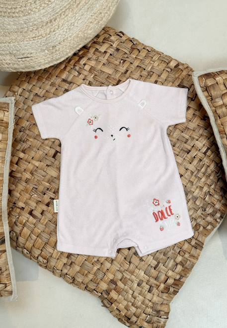 Barboteuse bébé en éponge saona Rose 1 - vertbaudet enfant 