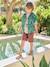 Bermuda garçon 5 poches argile+bleu grisé+terracotta+vert émeraude 11 - vertbaudet enfant 