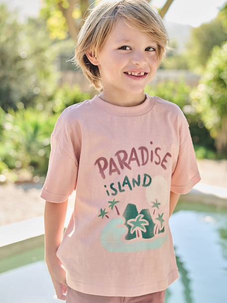 T-shirt manches courtes vieux rose 1 - vertbaudet enfant 
