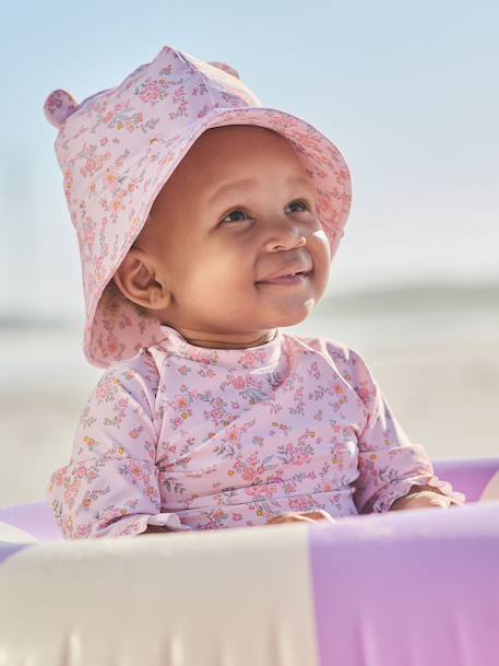 Maillot bain anti uv 3 pièces rose poudré 9 - vertbaudet enfant 