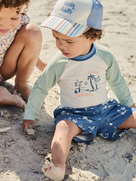 T-shirt bébé anti UV vert sauge 6 - vertbaudet enfant 