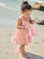 Robe bébé fille bretelles coton bio beige+rayé rose 4 - vertbaudet enfant 