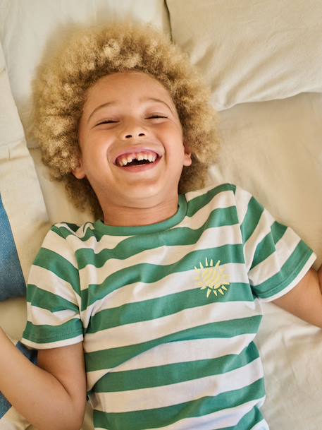 Lot 2 pyjashorts à rayures bleu 14 - vertbaudet enfant 