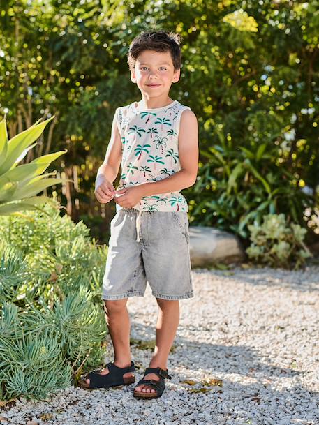 Garçon-Short-Bermuda garçon jean facile à enfiler 