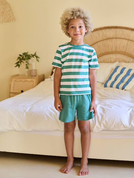 Lot 2 pyjashorts à rayures bleu 2 - vertbaudet enfant 