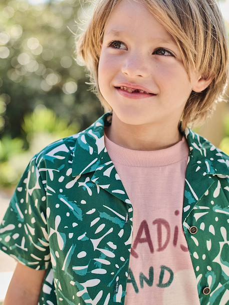 Chemise garçon imprimée vert imprimé 2 - vertbaudet enfant 