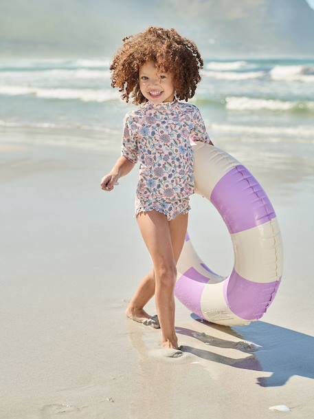Maillot 2 pièces bain fille anti UV rose nude 1 - vertbaudet enfant 