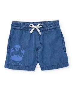 -Bermuda pour garçon en toile et denim