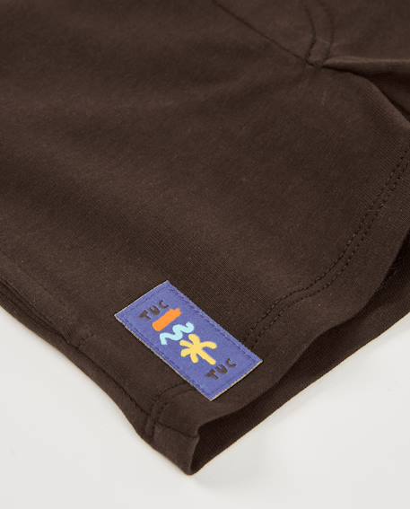 Bermuda garçon en maille avec cordon contrasté Gris 4 - vertbaudet enfant 