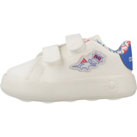 Basket bébé garçon motif dinosaure velcro Blanc white 2 - vertbaudet enfant 