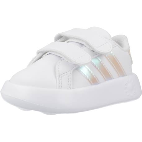Baskets bébé fille grand court 2.0 cf Blanc+Blanc white 10 - vertbaudet enfant 