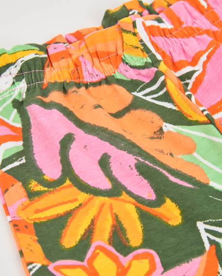Short fille en coton et tissu léger Orange 3 - vertbaudet enfant 