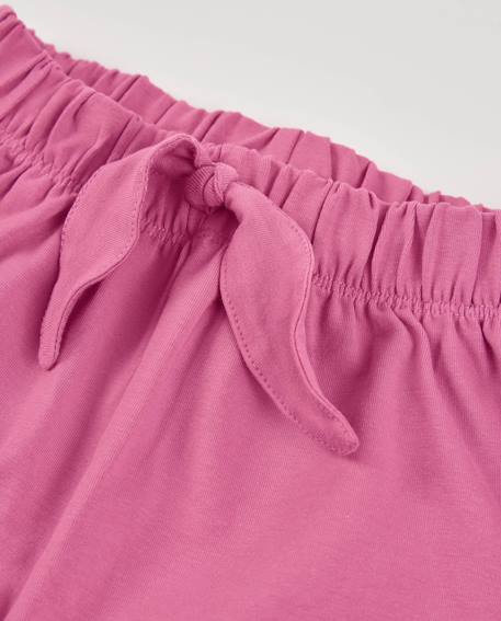 Short pour fille en maille avec volant au bas Rose 3 - vertbaudet enfant 
