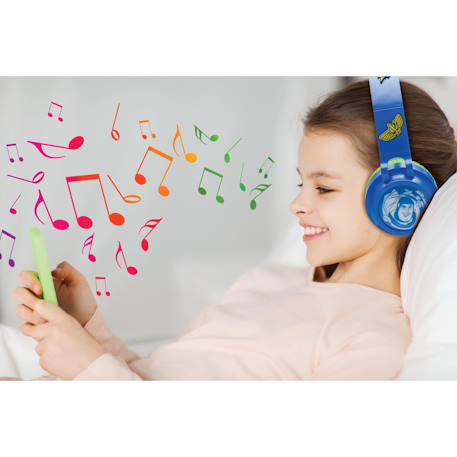 Casque lumineux pliable bluetooth et filaire toy story avec limitation du volume MULTICOLORE 5 - vertbaudet enfant 