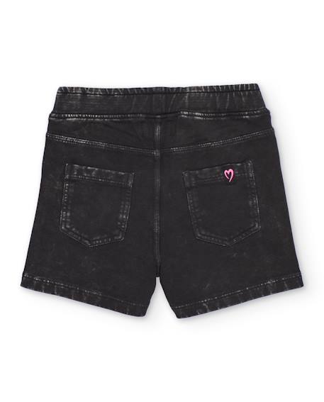 Short fille en maille effet délavé Gris 2 - vertbaudet enfant 