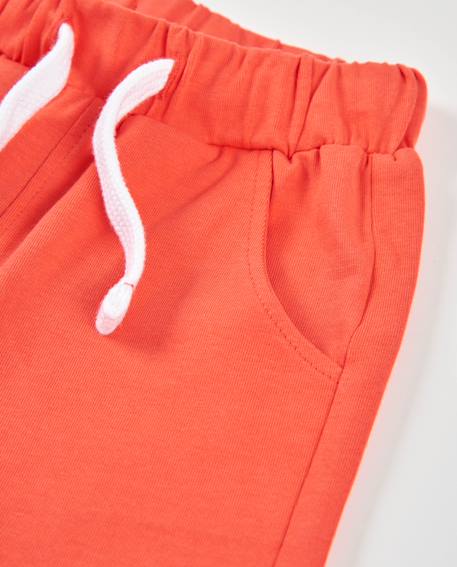 Bermuda garçon en maille avec cordon de serrage ajustable Rouge 3 - vertbaudet enfant 