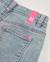 Short fille uni en denim doux Bleu 5 - vertbaudet enfant 