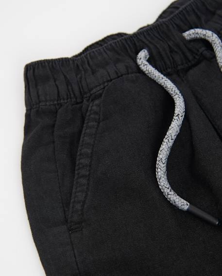 Bermuda pour garçon en coton avec motif palmier Noir 3 - vertbaudet enfant 